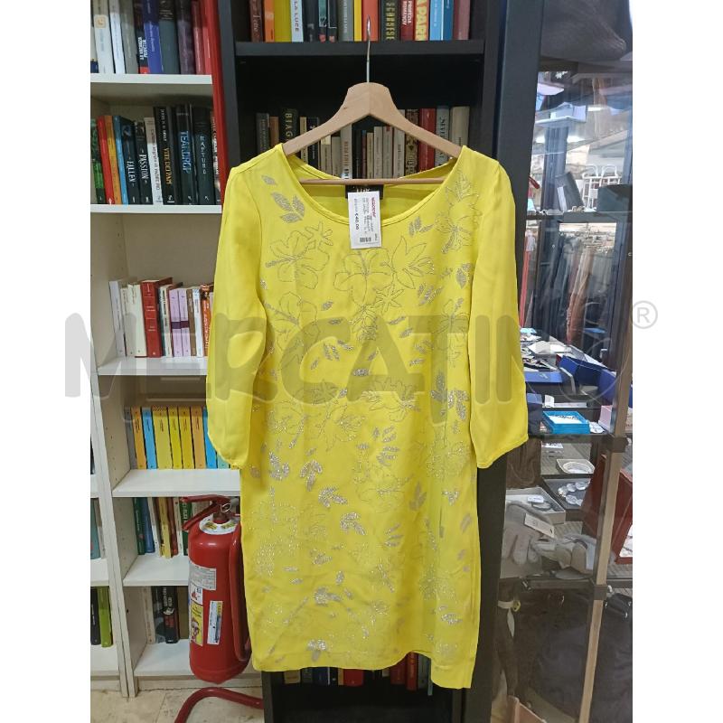 ABITO DONNA GIALLO FIORI ARGENTO PAILLETTES VDP | Mercatino dell'Usato San  benedetto del tronto 1