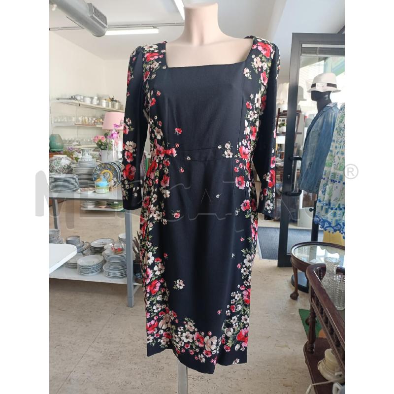 ABITO DONNA NERO FANTASIA FLOREALE ROSA BIANCO | Mercatino dell'Usato San  benedetto del tronto 1