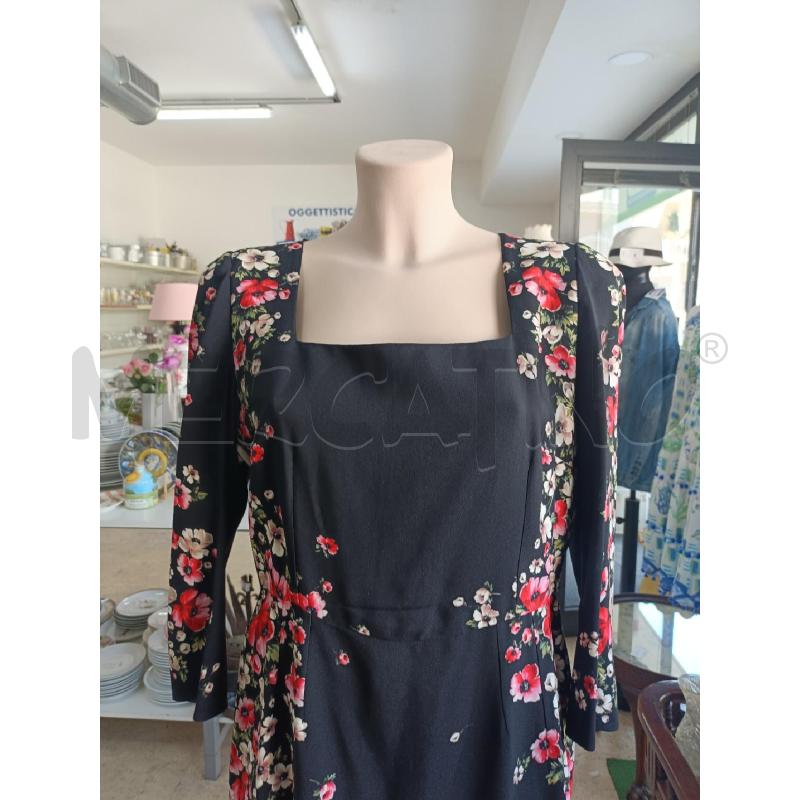 ABITO DONNA NERO FANTASIA FLOREALE ROSA BIANCO | Mercatino dell'Usato San  benedetto del tronto 2