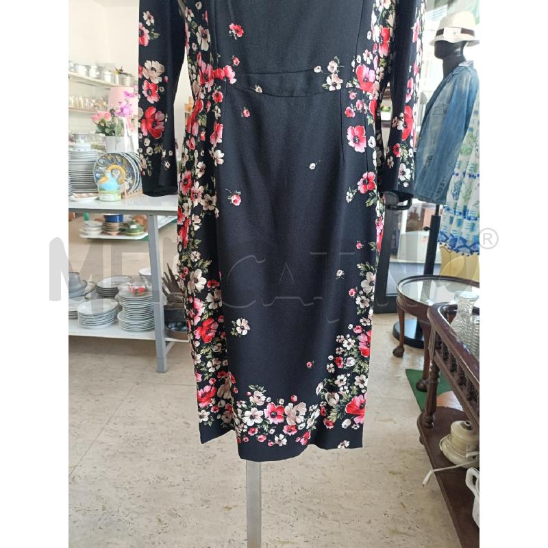 ABITO DONNA NERO FANTASIA FLOREALE ROSA BIANCO | Mercatino dell'Usato San  benedetto del tronto 3