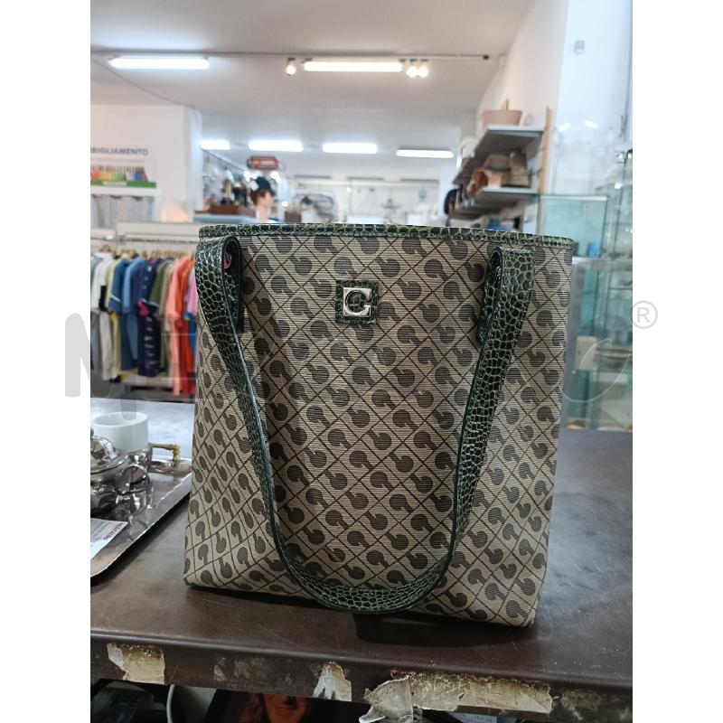 BORSA DONNA GHERARDINI GRIGIO MANICI VERDI | Mercatino dell'Usato San  benedetto del tronto 1