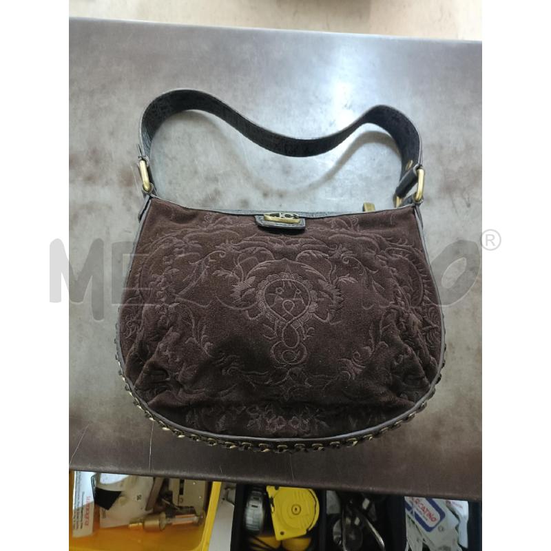 BORSA DONNA MARRONE JUST CAVALLI MEZZALUNA PELLE E STOFFA | Mercatino dell'Usato San  benedetto del tronto 2