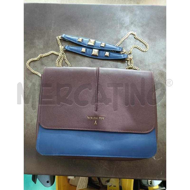 BORSA DONNA PATRIZIA PEPE BORDEAUX E BLU | Mercatino dell'Usato San  benedetto del tronto 1