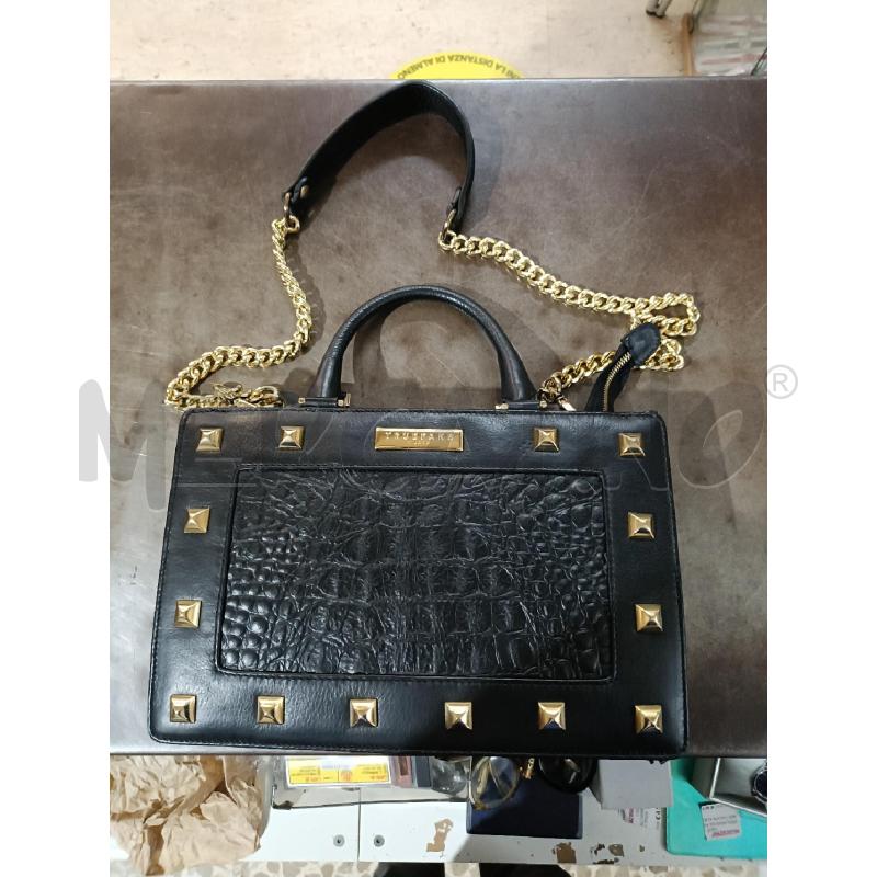 BORSA DONNA PELLE NERA TRUE FAKE STUDS DORATE | Mercatino dell'Usato San  benedetto del tronto 1