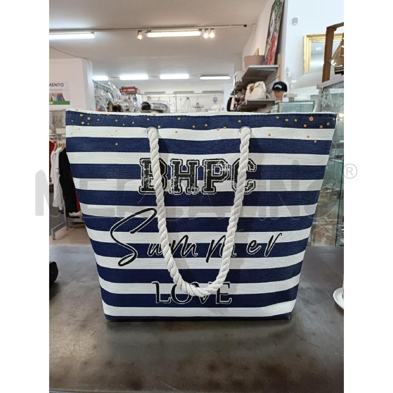 BORSA DONNA  BEVERLY HILLS POLO CLUB RIGHE BLU BIANCHE | Mercatino dell'Usato San  benedetto del tronto 1