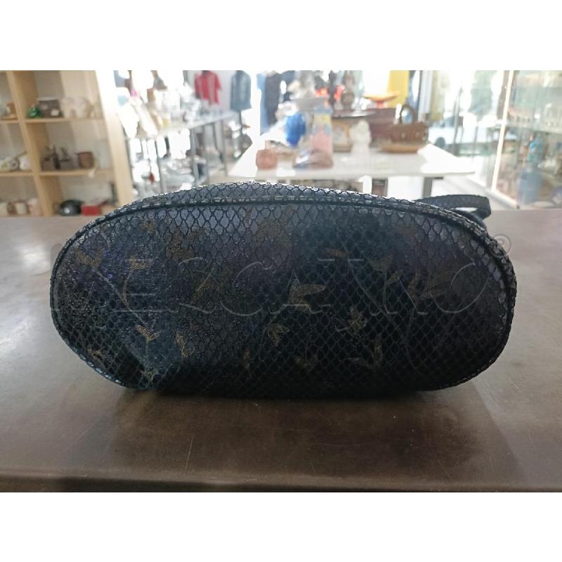 BORSA PELLE BLU STAMPA RETTILE BRACCIALINI | Mercatino dell'Usato San  benedetto del tronto 2