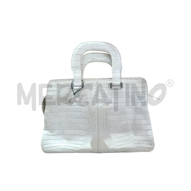 BORSA PELLE KROCOA BIANCO GHIACCIO COCCODRILLO | Mercatino dell'Usato San  benedetto del tronto 1