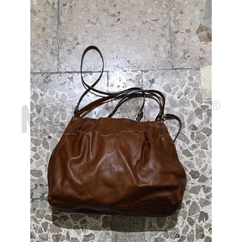 BORSA PELLE MARRONE GIANNI CHIARINI  | Mercatino dell'Usato San  benedetto del tronto 1