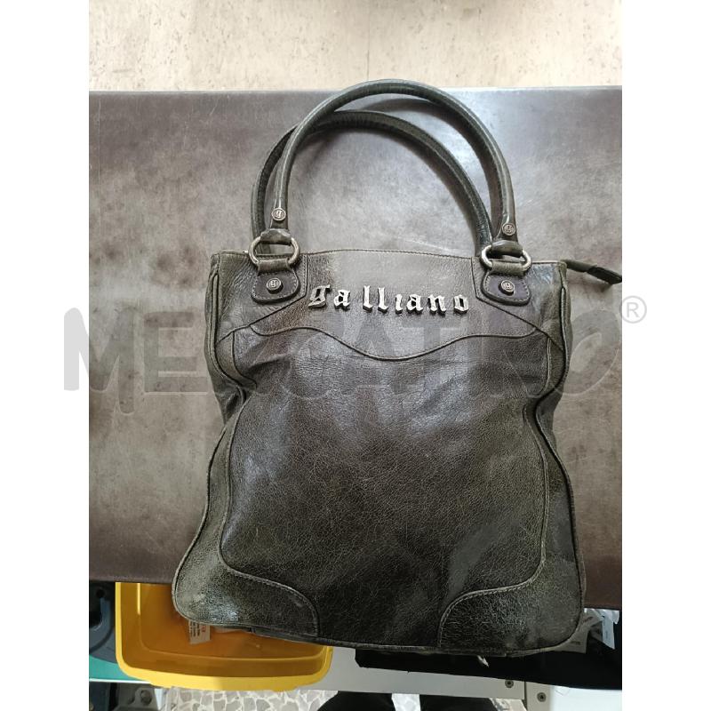 BORSA PELLE VERDE OLIVA GALLIANO | Mercatino dell'Usato San  benedetto del tronto 1