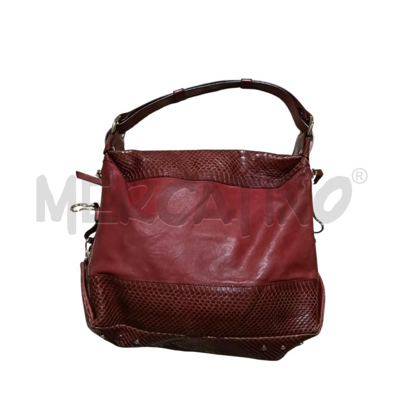 BORSA PELLE  E RETTILE ROSSA PACIOTTI  | Mercatino dell'Usato San  benedetto del tronto 1