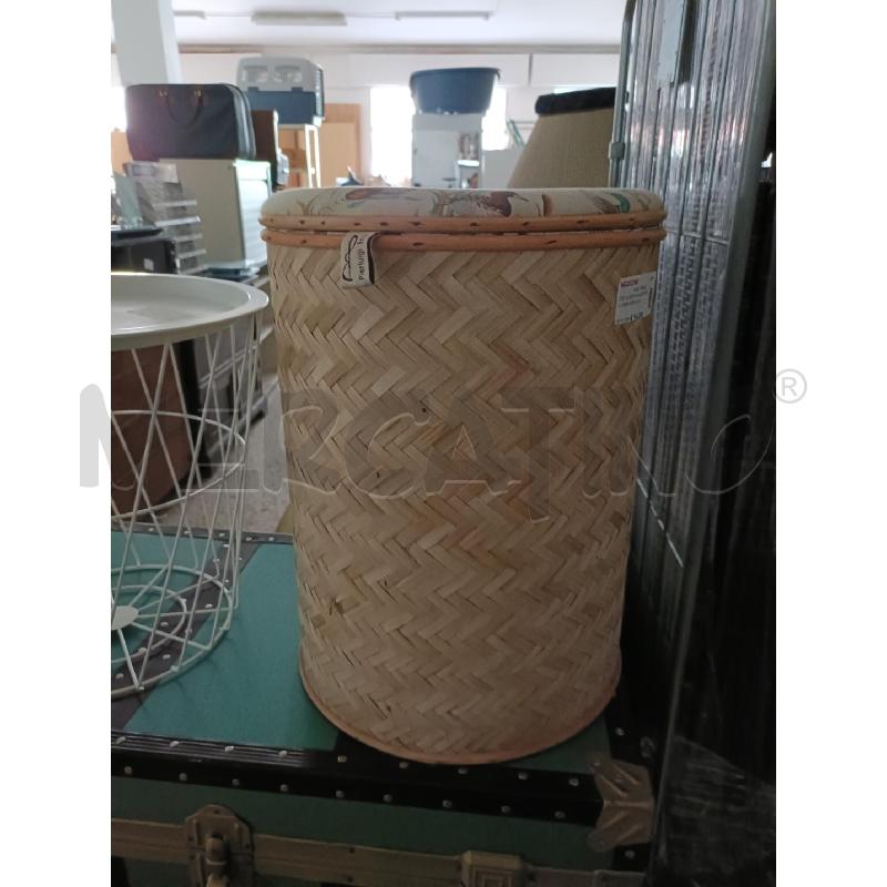 CESTA PORTA BIANCHERIA VIMINI CON UCCELLI | Mercatino dell'Usato San  benedetto del tronto 1