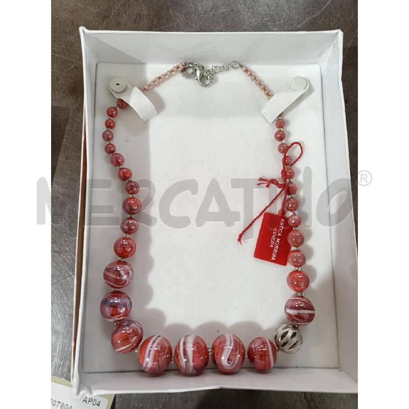COLLANA VETRO BIANCO ROSA ANTICA MURRINA VENEZIA | Mercatino dell'Usato San  benedetto del tronto 1