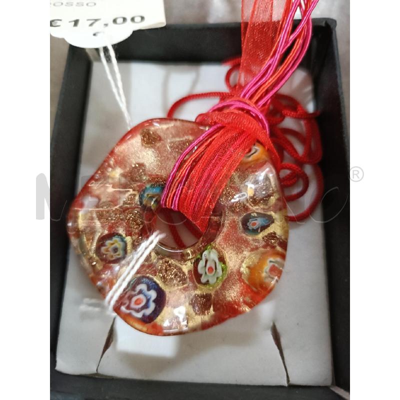COLLANA VETRO MURRINE LACCIO ROSSO | Mercatino dell'Usato San  benedetto del tronto 1