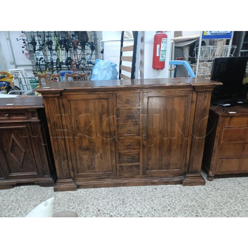 CREDENZONE LEGNO DUE ANTE E 6 CASSETTI | Mercatino dell'Usato San  benedetto del tronto 1
