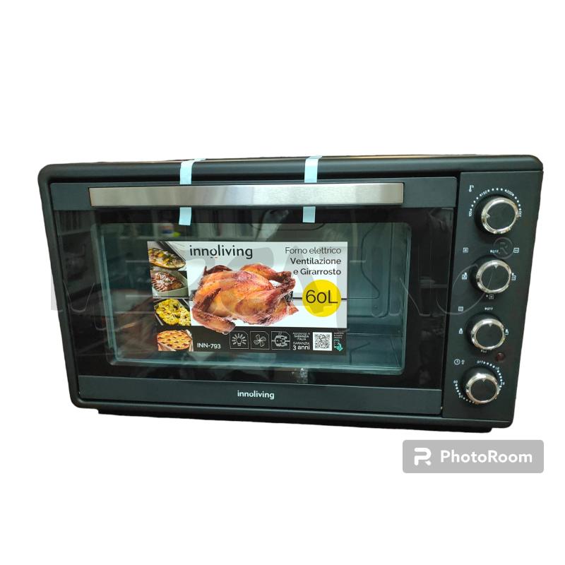 Forno Elettrico 60L con Ventilazione e Girarrosto INN-793