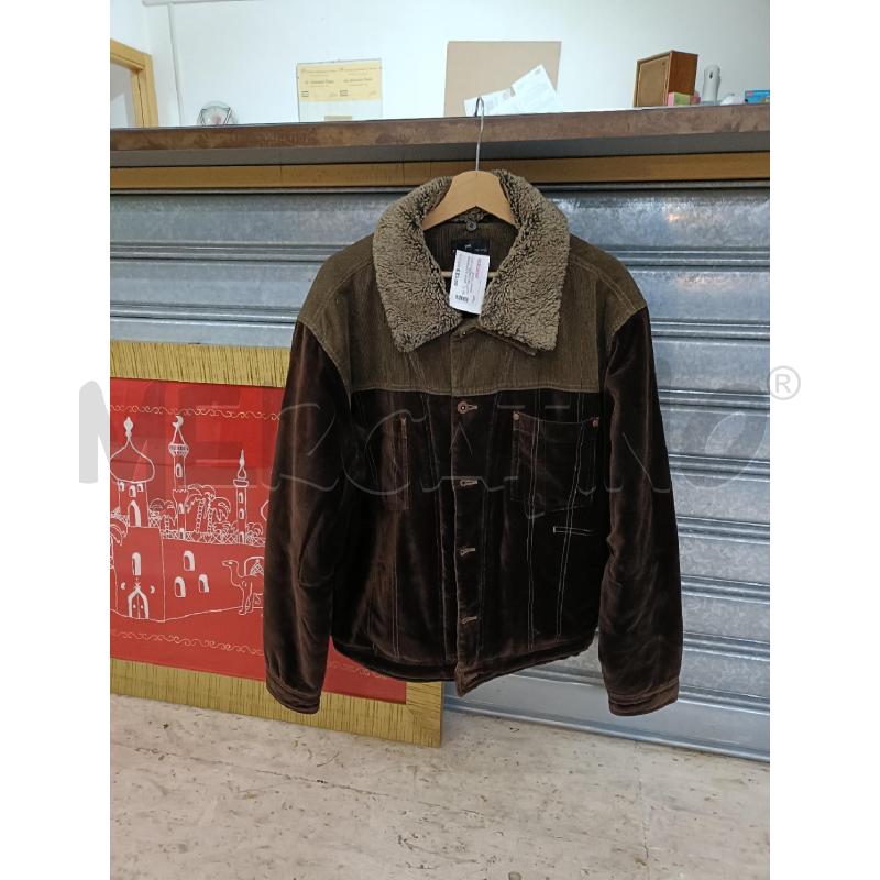 GIACCA UOMO VELLUOTO MARRONE E BEIGE COSTINE RETRO | Mercatino dell'Usato San  benedetto del tronto 1