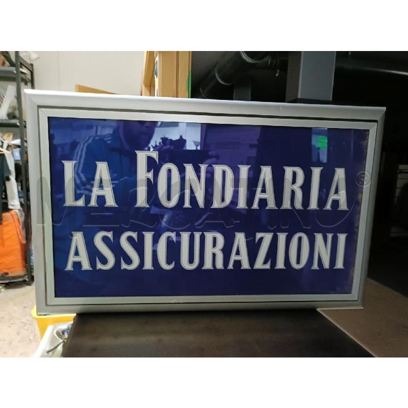 INSEGNA LUMINOSA LA FONDIARIA ASSICURAZIONI | Mercatino dell'Usato San  benedetto del tronto 1