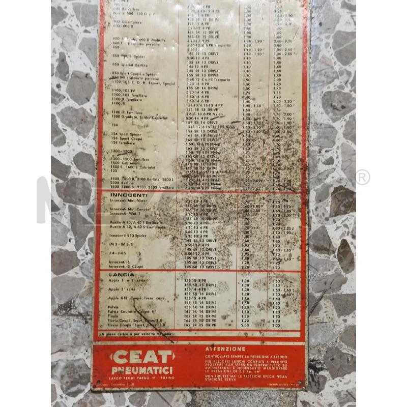 INSEGNA METALLO PNEUMATICI CEAT 1968 | Mercatino dell'Usato San  benedetto del tronto 3