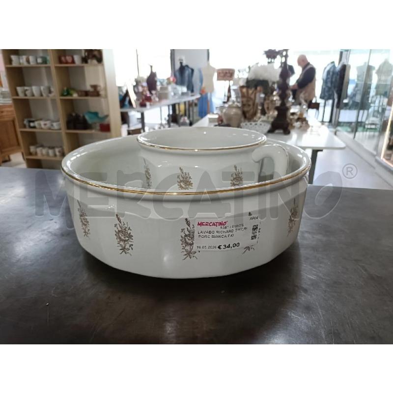 LAVABO RICHARD GINORI PORC BIANCA FIORI DORATI | Mercatino dell'Usato San  benedetto del tronto 1
