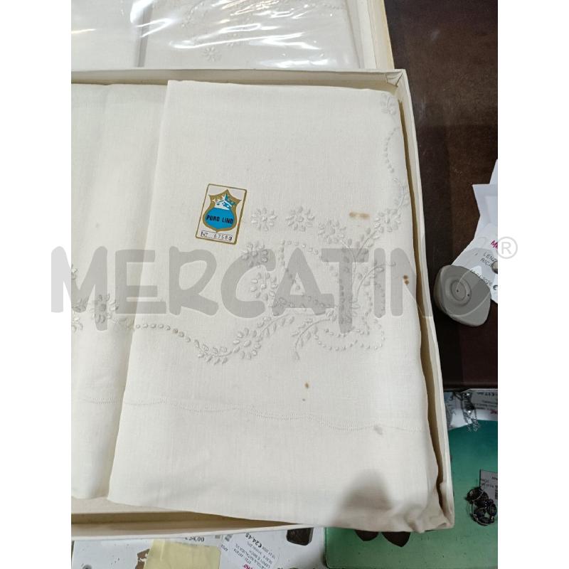 LENZUOLO MATRIMONIALE RICAMATO FIORI BIANCHI | Mercatino dell'Usato San  benedetto del tronto 3