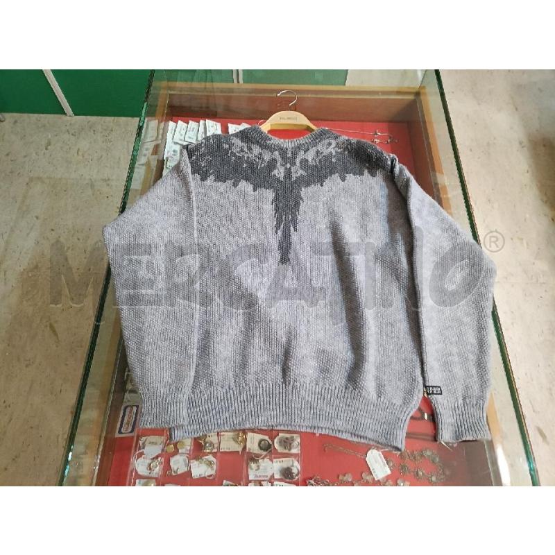 MAGLIA UOMO GRIGIO CON UCCELLO MARCELO BURLON | Mercatino dell'Usato San  benedetto del tronto 1