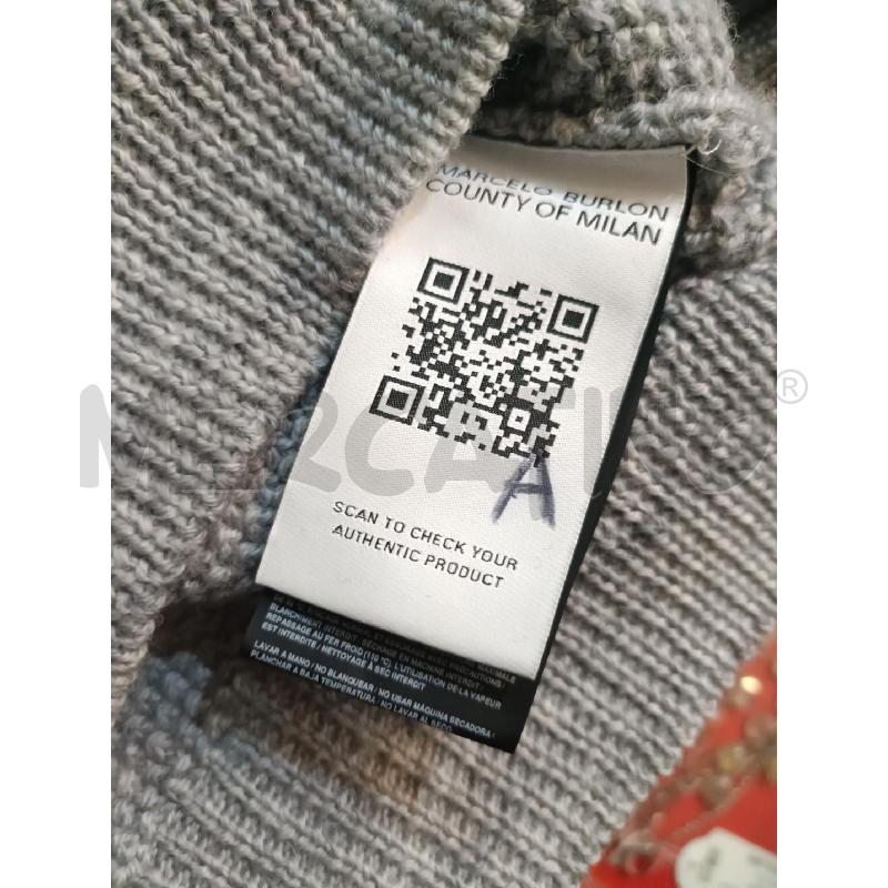 MAGLIA UOMO GRIGIO CON UCCELLO MARCELO BURLON | Mercatino dell'Usato San  benedetto del tronto 2