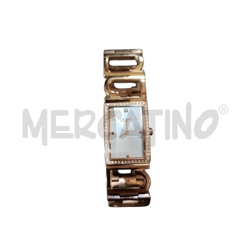 OROLOGIO DA POLSO DORATO LIU JO QUADRANTE RETTANGOLARE STRASS | Mercatino dell'Usato San  benedetto del tronto 1
