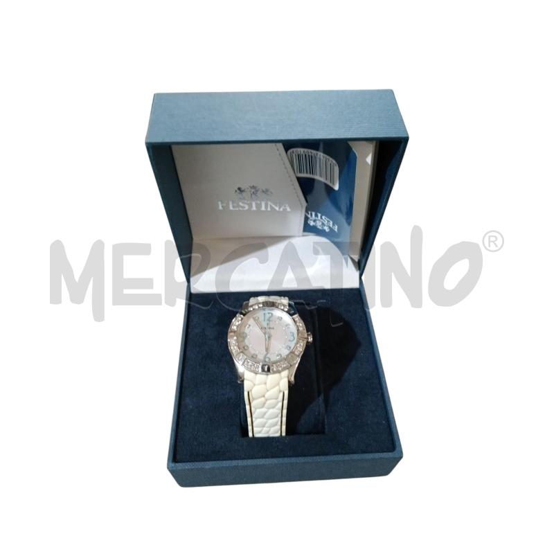 OROLOGIO DA POLSO FESTINA STRASS CINTURINO BIANCO | Mercatino dell'Usato San  benedetto del tronto 1