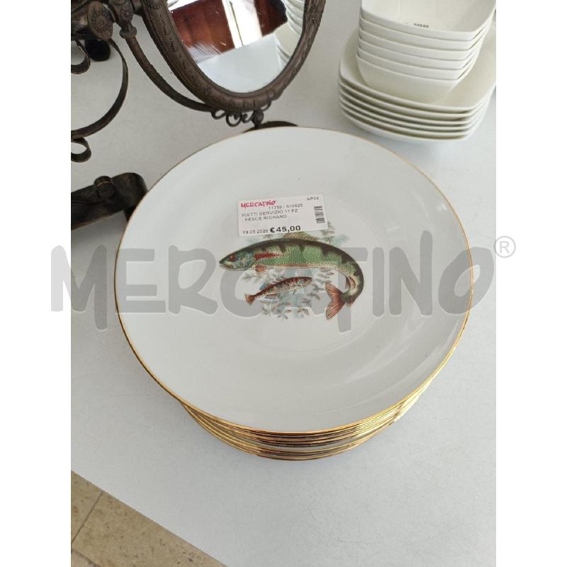 PIATTI SERVIZIO 11 PZ. PESCE RICHARD GINORI  | Mercatino dell'Usato San  benedetto del tronto 1
