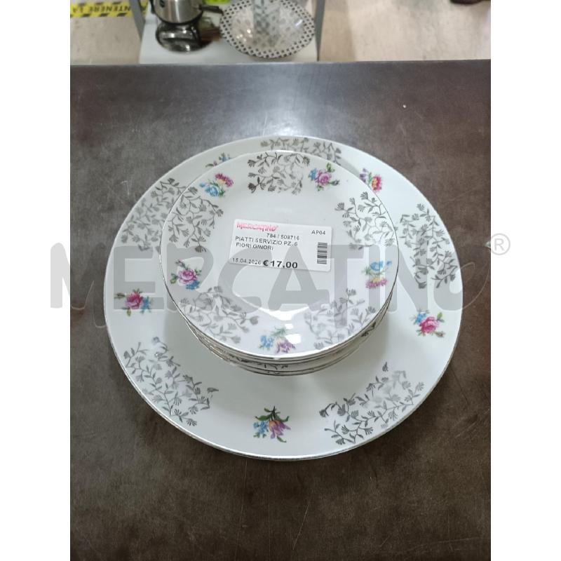 PIATTI SERVIZIO PZ. 6 FIORI GINORI | Mercatino dell'Usato San  benedetto del tronto 1