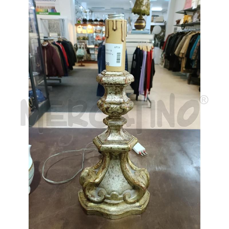 PIEDE LAMPADA LEGNO LAVORATO | Mercatino dell'Usato San  benedetto del tronto 1