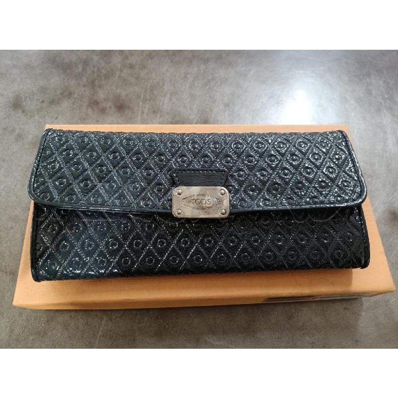 PORTA FOGLIO BLU TOD'S CERCHI E ROMBI | Mercatino dell'Usato San  benedetto del tronto 1