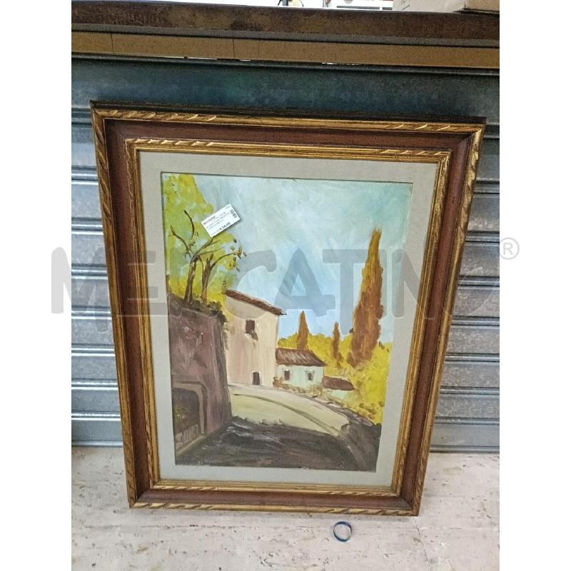 QUADRO CASA PAESAGGIO CORNICE ORO E OCRA | Mercatino dell'Usato San  benedetto del tronto 1