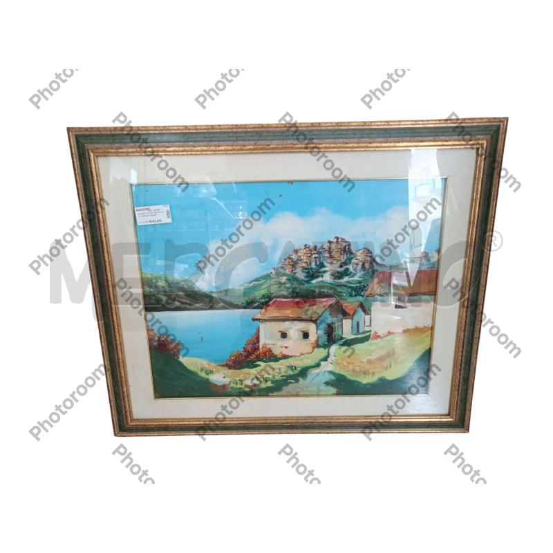 QUADRO CASA PAESE ALTO CORNICE VERDE | Mercatino dell'Usato San  benedetto del tronto 1