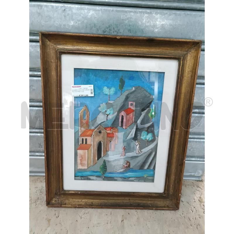 QUADRO COCCHIA CONVENTO CON FRATI GIANCARLO COCCHIA 38X48 | Mercatino dell'Usato San  benedetto del tronto 1