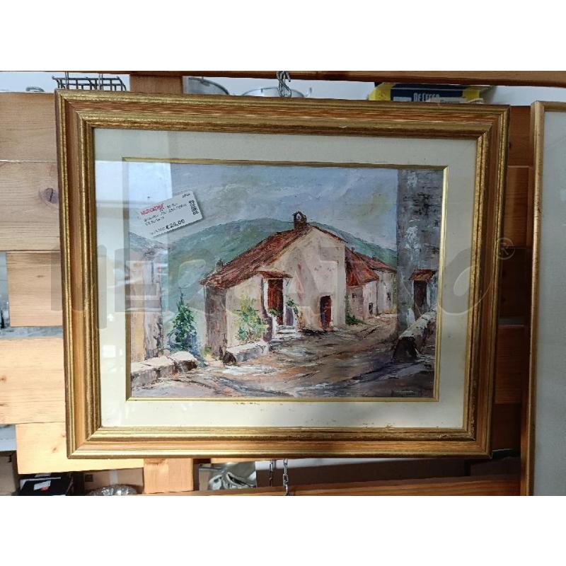 QUADRO CON CASA CORNICE DORATA | Mercatino dell'Usato San  benedetto del tronto 1