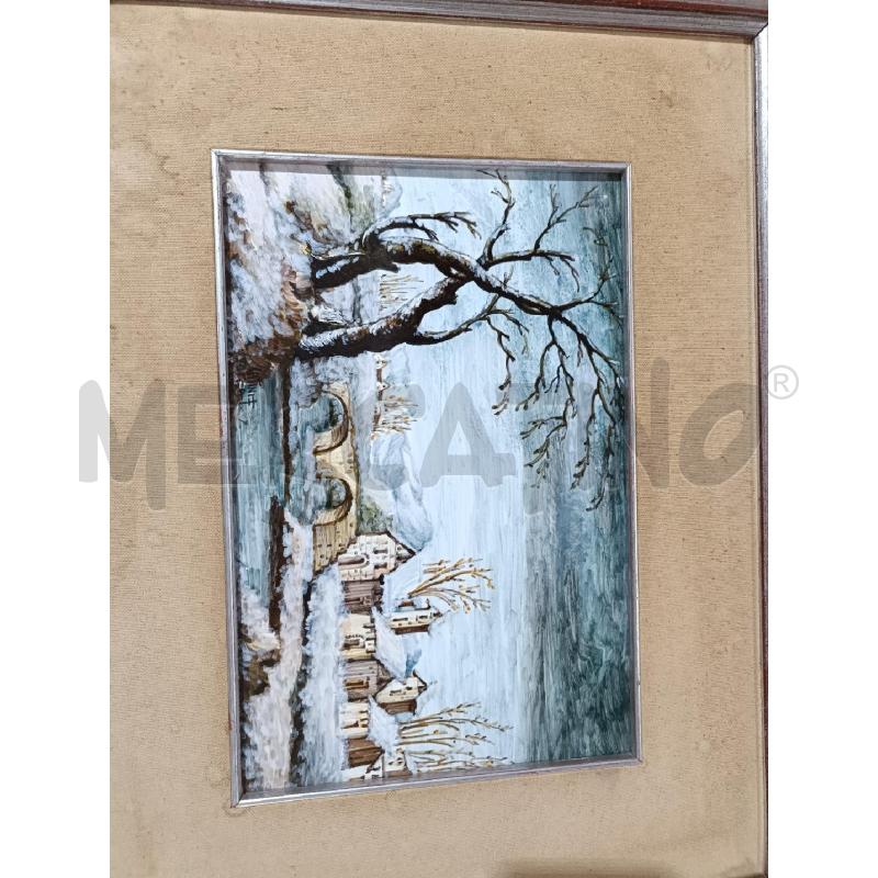 QUADRO MATTONELLA PAESE INNEVATO CASTELLI | Mercatino dell'Usato San  benedetto del tronto 1