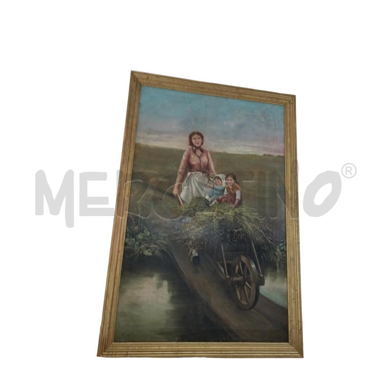 QUADRO PAESAGGIO CAMPAGNA CON DONNE | Mercatino dell'Usato San  benedetto del tronto 1