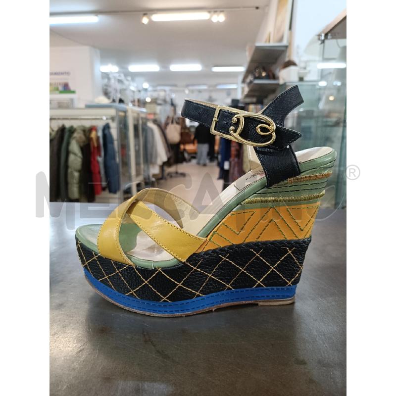 SANDALI DONNA BRACCIALINI FASCE INCROCIATE GIALLO NERO VERDE | Mercatino dell'Usato San  benedetto del tronto 2