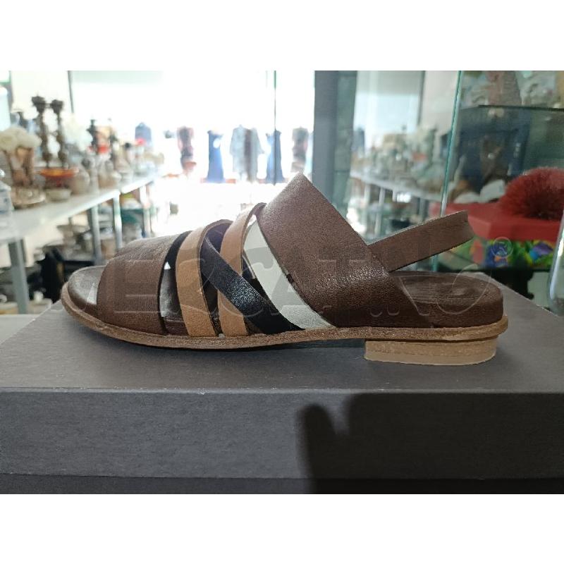SANDALI DONNA FASCE PELLE CUOIO+BISCOTTO+MORO+LATTE IXOS | Mercatino dell'Usato San  benedetto del tronto 2