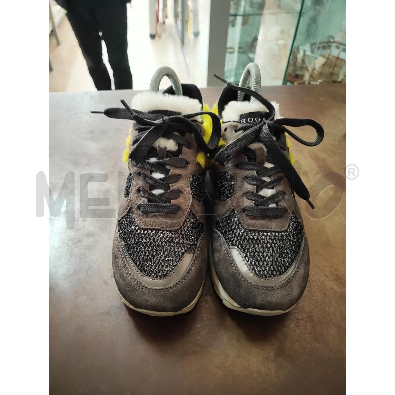 SCARPE DONNA HOGAN REBEL PELO GIALLO BIANCO | Mercatino dell'Usato San  benedetto del tronto