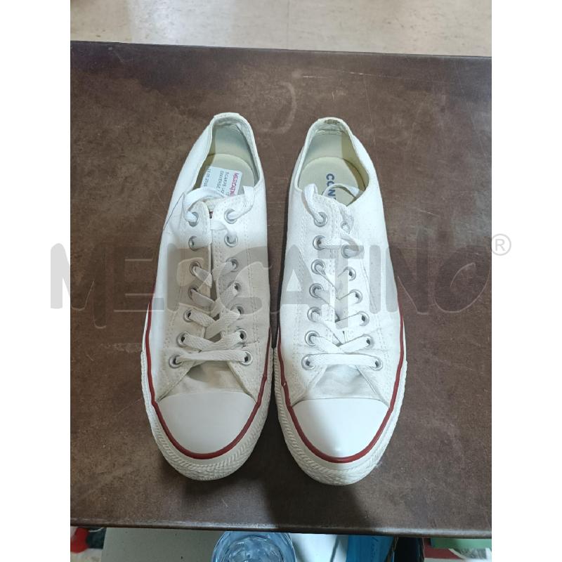 SCARPE UOMO BIANCHE CONVERSE ALL STAR BASSE BIANCHE | Mercatino dell'Usato San  benedetto del tronto 1