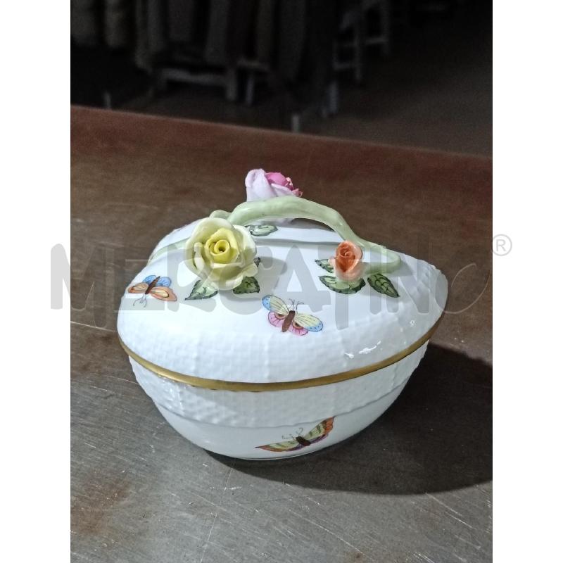 SCATOLA HEREND FORMA CUORE HEART SHAPED BOX FARFALLE | Mercatino dell'Usato San  benedetto del tronto 3