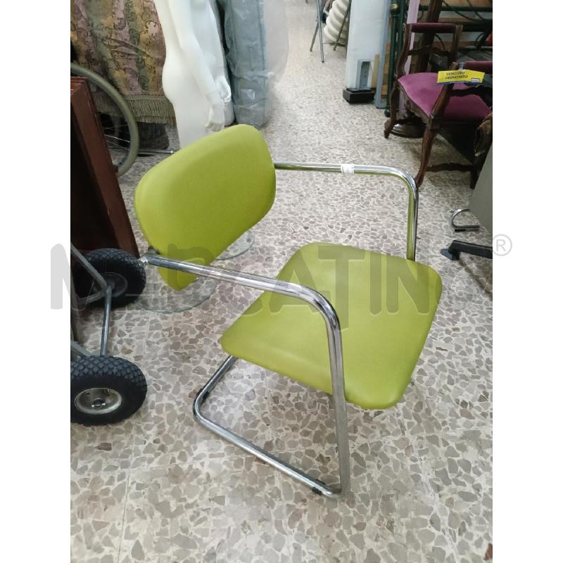 SEDIA ACCIAIO CON SEDUTA VERDE | Mercatino dell'Usato San  benedetto del tronto 1