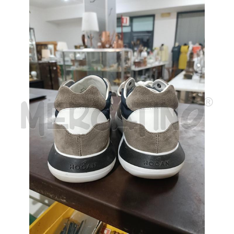 SNEAKERS UOMO HOGAN GRIGIO BLU LOGO ROSSO | Mercatino dell'Usato San  benedetto del tronto 3