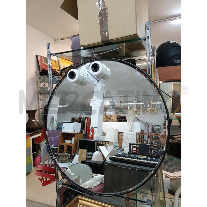 SPECCHIO CORNICE NERO ROTONDO  | Mercatino dell'Usato San  benedetto del tronto 1