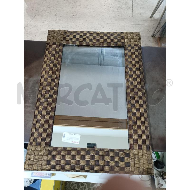 SPECCHIO CORNICE VIMINI INTRECCIATO QUADRETTI | Mercatino dell'Usato San  benedetto del tronto 1