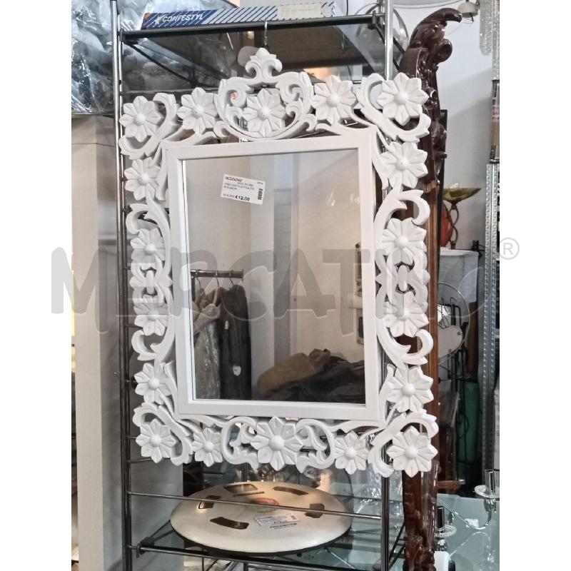 SPECCHIO PLASTICA FIORI BIANCHI | Mercatino dell'Usato San  benedetto del tronto 1