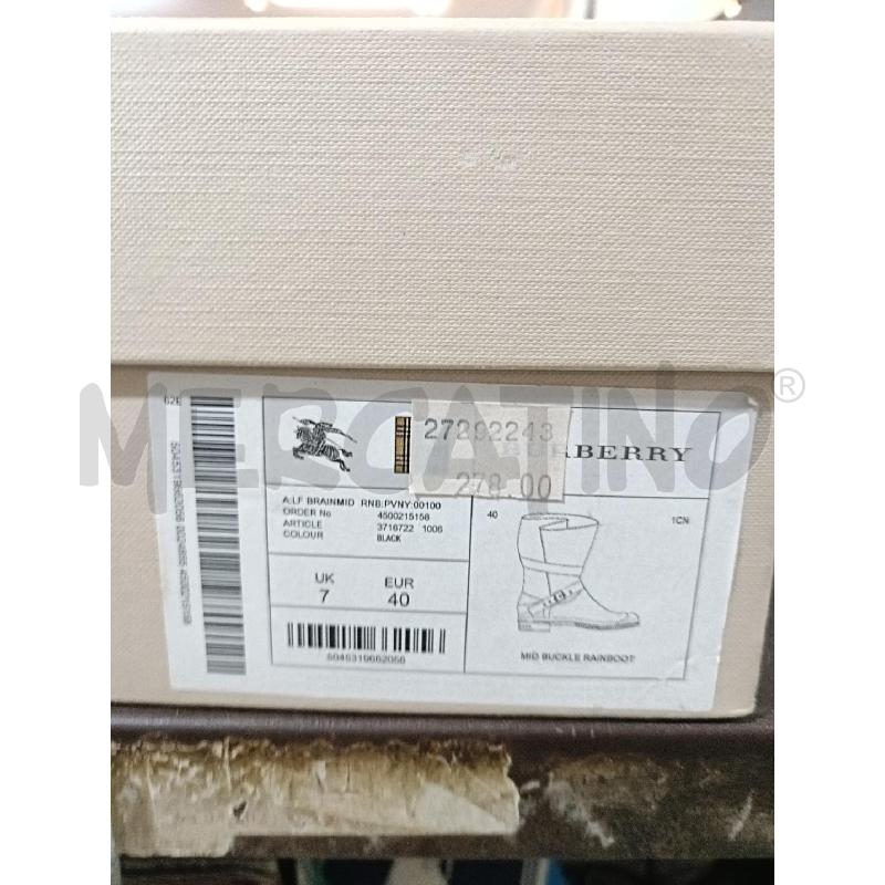 STIVALI DONNA GOMMA NERA BUBERRY | Mercatino dell'Usato San  benedetto del tronto 5