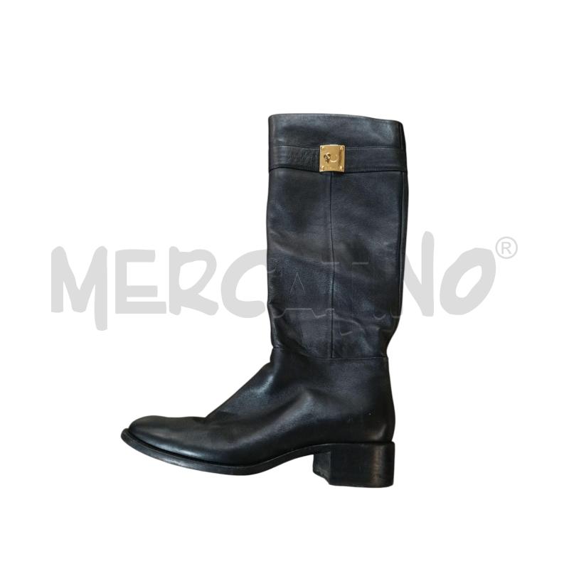 STIVALI DONNA PELLE NERA FENDI LOGO DORATO | Mercatino dell'Usato San  benedetto del tronto 2